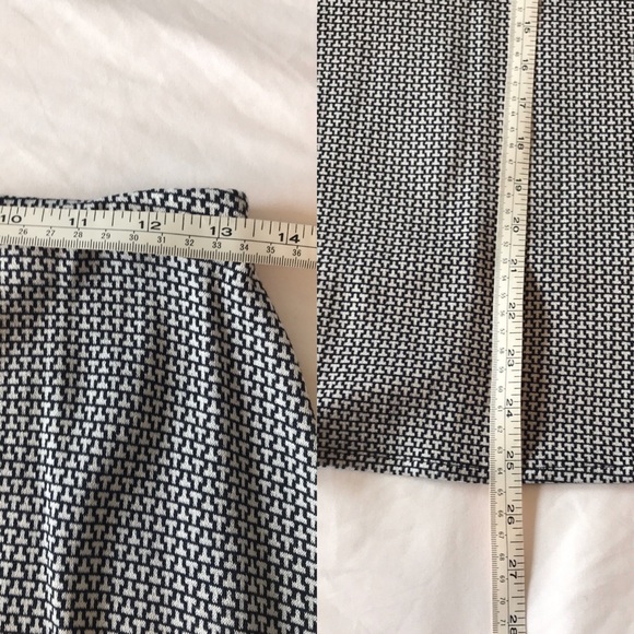 NWT ANN TAYLOR A-Line Patterned Navy/White Skirt - Picture 7 of 7